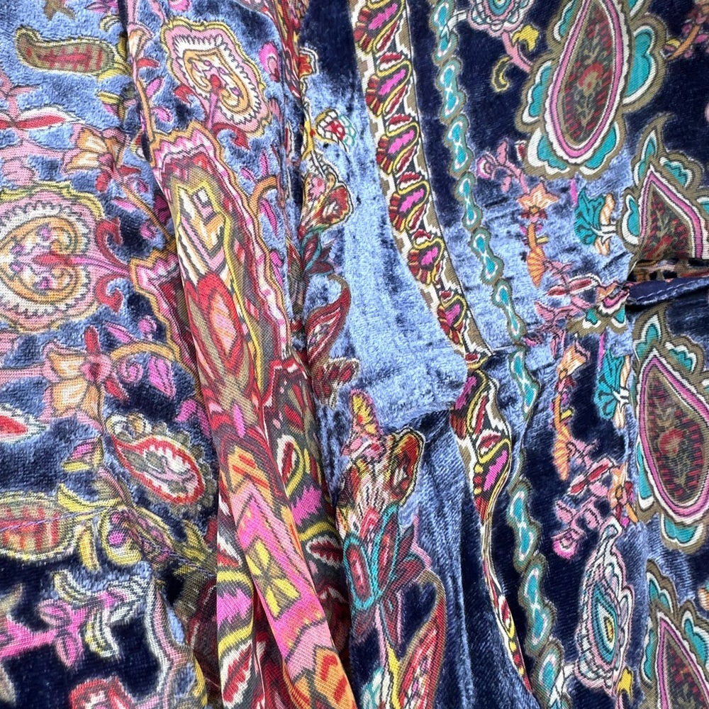 Johnny Was Multicolor Paisley Kimono - Picture 8 of 16